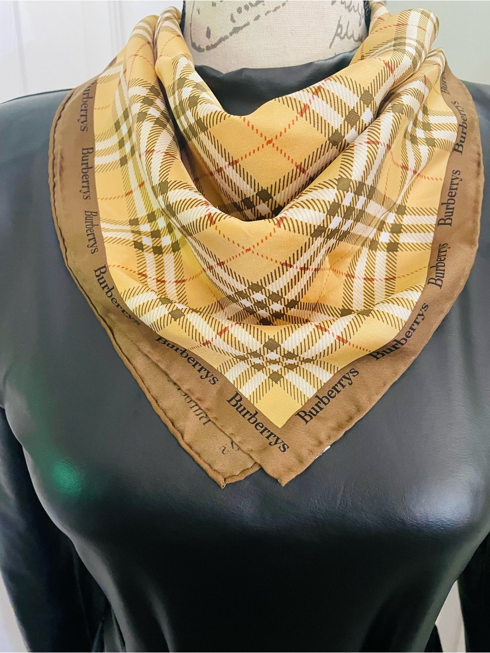 Burberry Plaid Silk Scarf